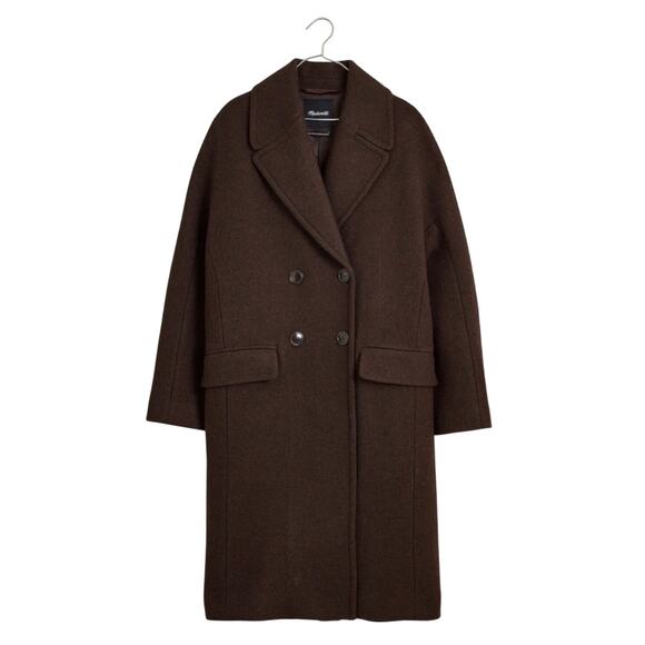 Madewell Gianna Coat Women 2 Brown NWOT Wool Cashmere - Picture 1 of 6